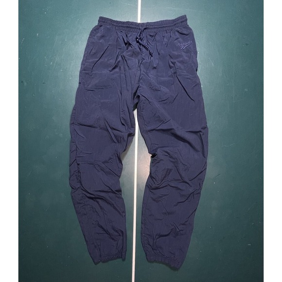 Vintage‎ Y2K Reebok Baggy Windbreaker Track Pants Grunge Mens Large Blue Skater - Picture 1 of 8